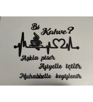 Mutfak Duvar Süsü "bi kahve" çok şık