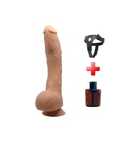 Belden Bağlamalı 27 cm Gerçekçi Kalın Dildo Penis - Jack