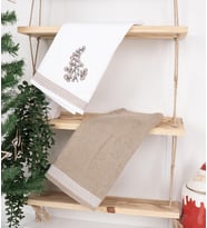 %100 Pamuk 2'Li 50x70 cm Pike Desenli Mutfak Havlu Seti Baveno Home (05)