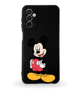 Samsung Galaxy A04s Uyumlu Lansman Kılıf Altı Kapalı İçi Kadife  Mickey Mouse-E Tasarımlı  Kapak (Şeffaf)