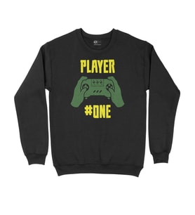 Pembe Player One  Siyah Sweatshirt