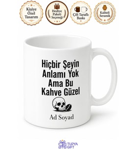 Nihilist Arkadaşa Hiçbir Şeyin Anlamı Yok Esprili Karanlık Zihin Kupa Hediye