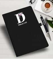 Kişiye Özel harf Tasarımlı  İsme Özel Defter ve Kalem