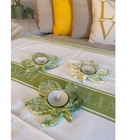 Üçlü Tealight Mumluk,Dekoratif Mumluk,Hediyelik Mumluk,Yaprak Şekilli Mumluk