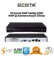 MCG  5 MP 1440P 10 Kanal H265 NVR Ip Kamera Kayıt Cihazı KD-510
