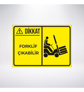 Forklift Çıkabilir 21x28 Arkası Sticker