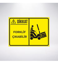 Forklift Çıkabilir 21x28 Arkası Sticker