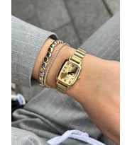 İnogge Gold Dikdörtgen Vintage Tasarım Kadın Kol Saati