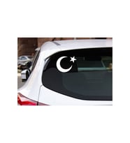 Ay Yıldız Oto Sticker Beyaz