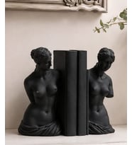2'li Roma Heykeli Kitap Tutucu Kitaplık Dekoru Book Nook