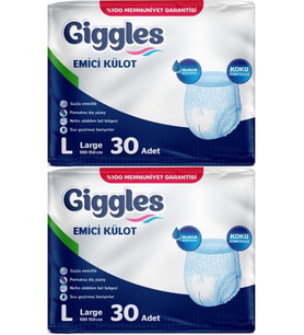 Giggles Hasta Bezi Yetişkin Emici Külot L-Büyük 60 Adet (2PK*30)