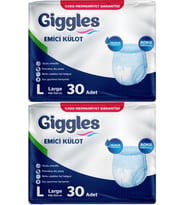 Giggles Hasta Bezi Yetişkin Emici Külot L-Büyük 60 Adet (2PK*30)