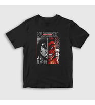 Presmono Unisex Çocuk Siyah Strongest Yujiro Hanma Anime Baki T-Shirt 413219tt