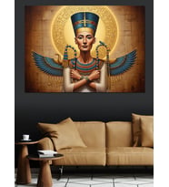 Mısır Kraliçesi Nefertiti Heykeli Dekoratif Kanvas - Mdf Ahşap Tablo