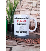 Dünyanın En İyi Matematik Öğretmeni Baskılı Kişiye Özel Öğretmenler Günü Kupa Bardak