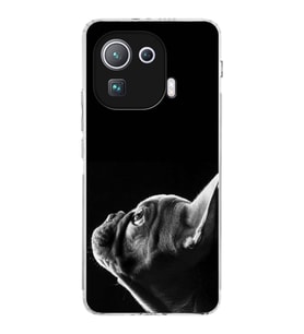 PrintiFy Xiaomi Mi 11 Pro ile Uyumlu Köpek 1 Kamera Korumalı Şeffaf Kılıf