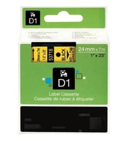 Dymo 53718 Sarı Üzerine Siyah Muadil Etiket