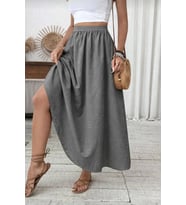 Kadın Beli Lastikli Paraşüt Kumaş Etek