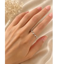 Taşlı Sargı Silver Yüzük