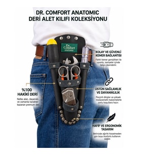 Dr.Comfort 520 Hakiki Deri Bel Çantası – Kemer Askılı El Aletleri Takım Çantası