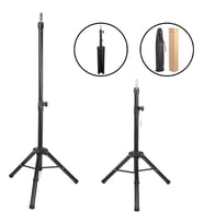 Kuaför Eğitim Mankeni İçin Metal Tripod / Siyah + Taşıma Çantası