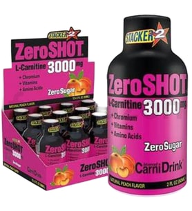 Zeroshot L-Carnitine 3000 mg Şeftali Aromalı İçecek 12 x 60 ml