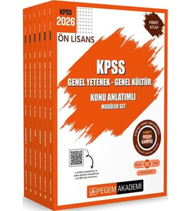 2026 KPSS Genel Yetenek Genel Kültür Önlisans Konu Anlatımlı Modüler Set Pegem Yayınları