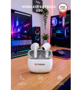 Torima Bluetooth Kulaklık Kulak İçi Kablosuz Kulaklık G90 Beyaz