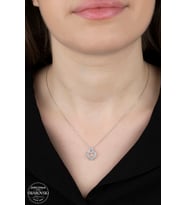 SWAROVSKİ CRYSTAL KALP  925 AYAR GÜMÜŞ KOLYE