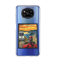 Poco X3 Pro / X3 NFC Uyumlu Deadpool Çığlık Tasarımlı Şeffaf Telefon Kılıfı
