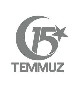 15 Temmuz  Sticker 17x17 Cm Gri