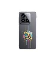 Xiaomi Mi 14 ile uyumlu Splash arı tasarımlı şeffaf silikon kılıf