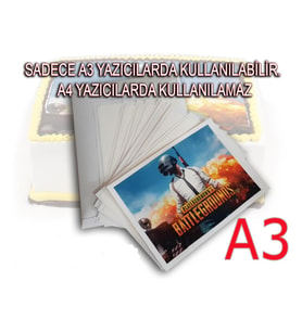 A3 Yenilebilir Şekerli Hamur Kağıt 12li