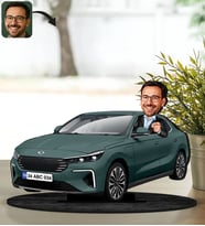 BK Gift Kişiye Özel Erkek Urla Renk Togg Karikatür Biblo -2, Arkadaşa Hediye, Araba Hediyesi