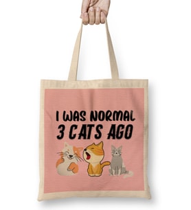 Funny Cat Lover Gifts For Women Men Kids Bez Çanta Uzun Saplı
