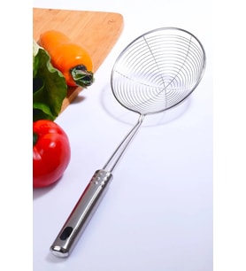 Çelik Paslanmaz Yağ Kevgiri 33 Cm