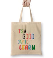 Teacher Gift-Learning Inspire-Science Student School Inspirational KIDS WOMEN Men Bez Çanta Uzun Saplı