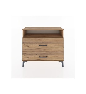 Arges Şifonyer Tek Raflı 2 Çekmeceli 88x30x80 Çam-Çam