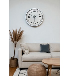 River World Duvar Saati Modern Beyaz 40 cm