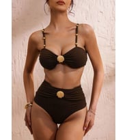 Kadın İstiridye Desenli Bikini Takımı MY1002