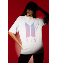 Tasarım BTS Müzik Grubu Baskılı Unisex Oversize Tişört