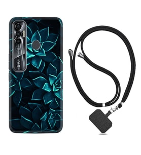Tecno Spark 6 6 Go 8C 8 Pro 7 7 Pro Kılıf Boyun Askılı Silikon Mistik Çiçekler 1650