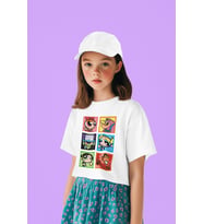 Power Puff Girls Baskılı Unisex Çizgi Film Çocuk Tişört (1-12 Yaş)