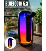 RGB LED Taşınabilir Bluetooth Speaker Güçlü Bas Ses Type-C Şarj Girişli