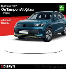 Drs Tuning Tiguan 3 Krom Ön Tampon Alt Çıtası 2024 Üzeri A+ Kalite