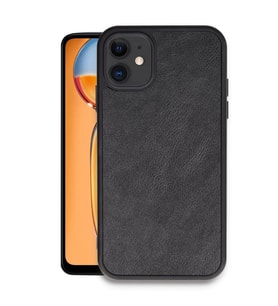 Apple iPhone 11 Kılıf Aras Deri Kapak - Siyah