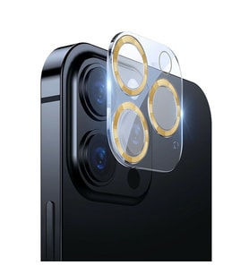 Binano iPhone 12 Pro 3D Pro Kamera Koruyucu Gold