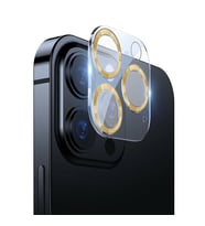 Binano iPhone 12 Pro 3D Pro Kamera Koruyucu Gold