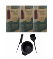 NATURA BALANCE SAÇ BOYASI 6.66 VİŞNE KIZILI 3 ADET+SAÇ BOYAMA SETİ