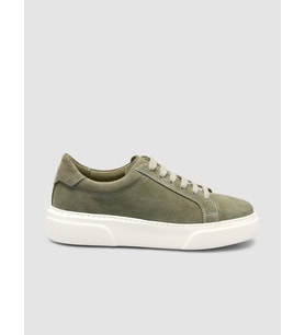 MonaMae %100 Hakiki Deri Yeşil Kadın Sneaker